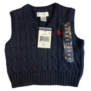 NWT Ralph Lauren knit sweater vest sz 3 Mo